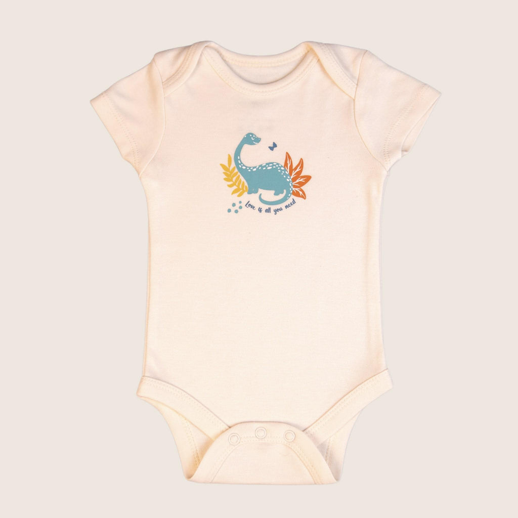 Organic Short Sleeve Bodysuit - Baby Dino